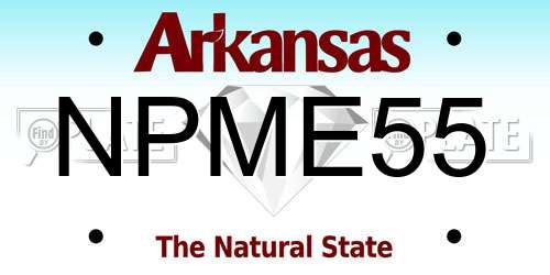 NPME55 Arkansas License Plate