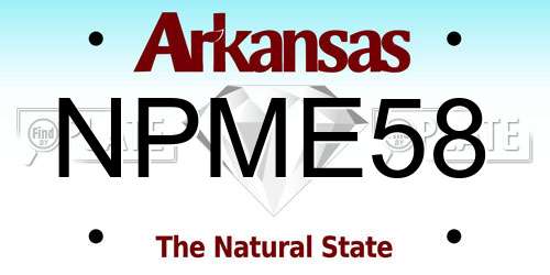 NPME58 Arkansas License Plate