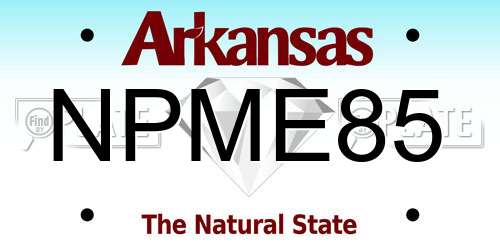 NPME85 Arkansas License Plate