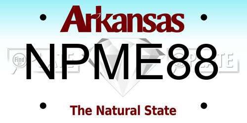 NPME88 Arkansas License Plate