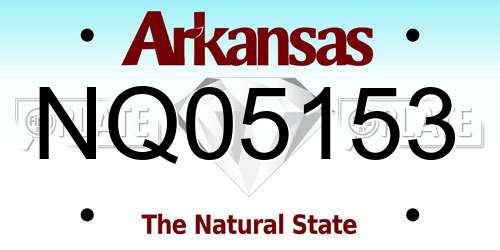 NQ05153 Arkansas License Plate