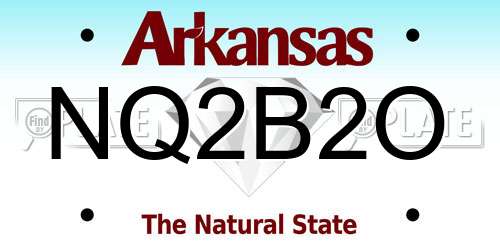 NQ2B2O Arkansas License Plate
