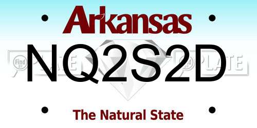 NQ2S2D Arkansas License Plate