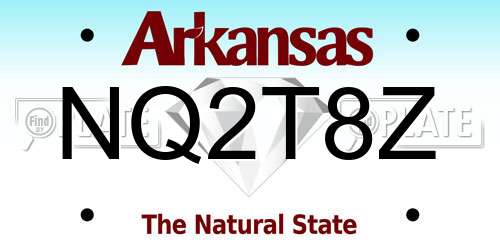NQ2T8Z Arkansas License Plate