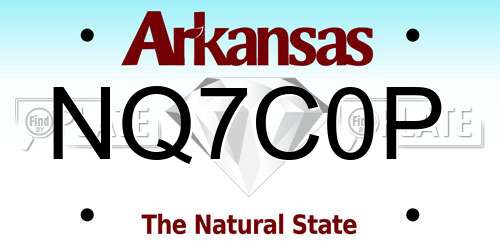 NQ7C0P Arkansas License Plate