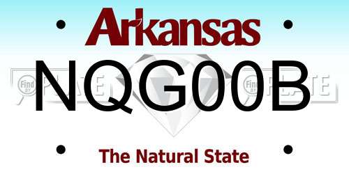 NQG00B Arkansas License Plate