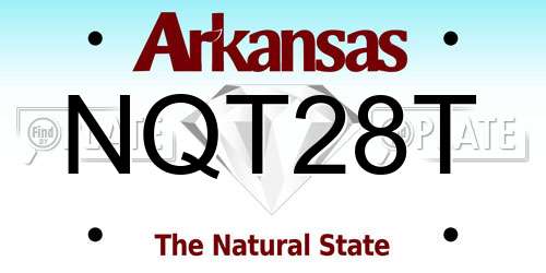 NQT28T Arkansas License Plate