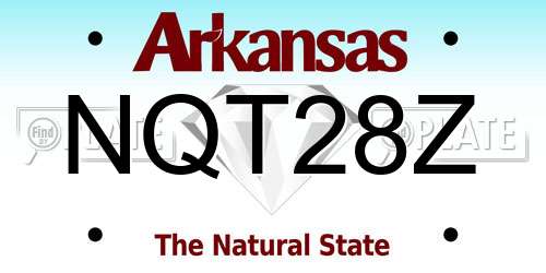 NQT28Z Arkansas License Plate