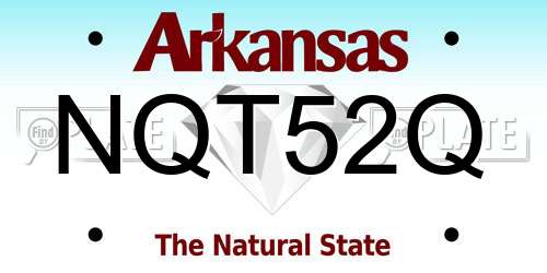 NQT52Q Arkansas License Plate