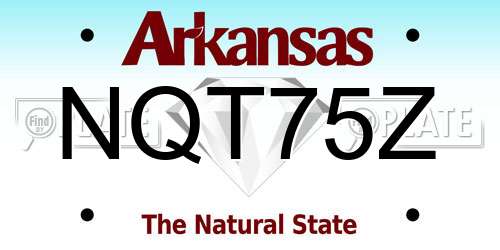 NQT75Z Arkansas License Plate