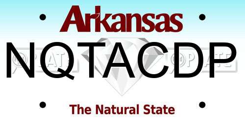 NQTACDP Arkansas License Plate