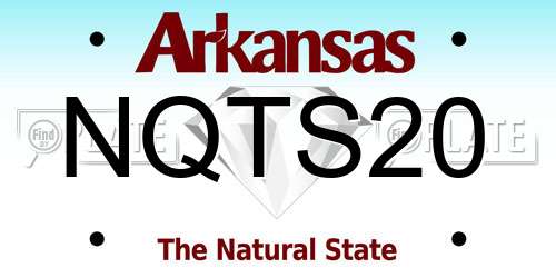 NQTS20 Arkansas License Plate