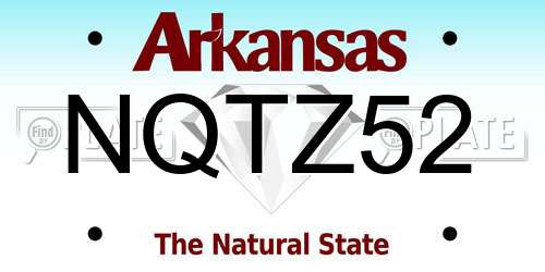 NQTZ52 Arkansas License Plate