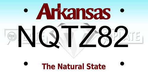 NQTZ82 Arkansas License Plate