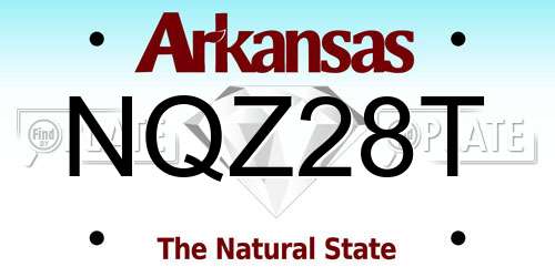 NQZ28T Arkansas License Plate