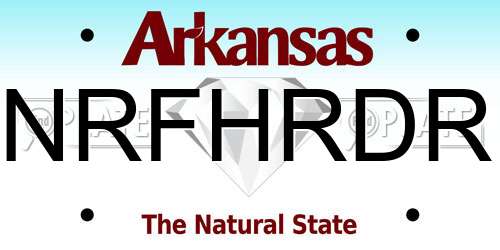 NRFHRDR Arkansas License Plate