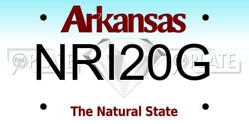 NRI20G Arkansas License Plate