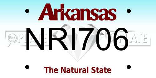 NRI706 Arkansas License Plate