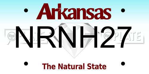 NRNH27 Arkansas License Plate