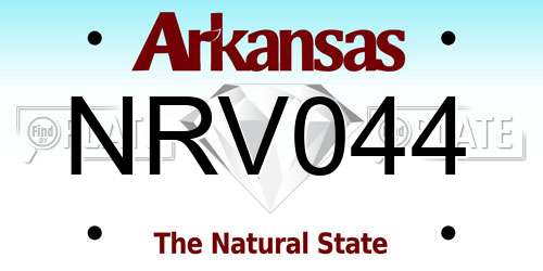 NRV044 Arkansas License Plate