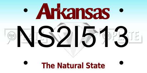NS2I513 Arkansas License Plate