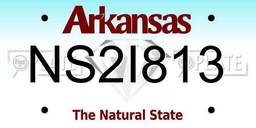 NS2I813 Arkansas License Plate