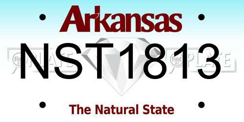 NST1813 Arkansas License Plate