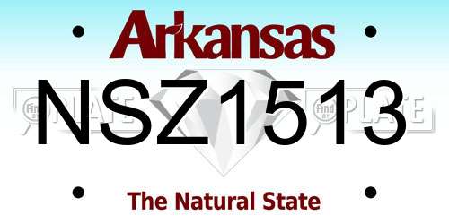 NSZ1513 Arkansas License Plate