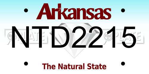 NTD2215 Arkansas License Plate