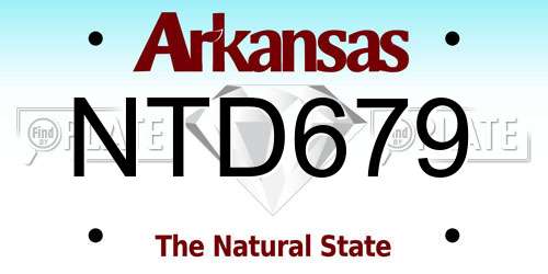 NTD679 Arkansas License Plate