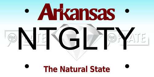 NTGLTY Arkansas License Plate