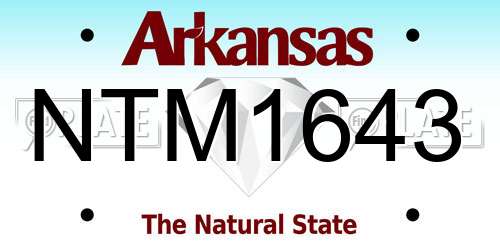 NTM1643 Arkansas License Plate