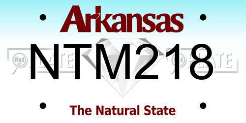 NTM218 Arkansas License Plate
