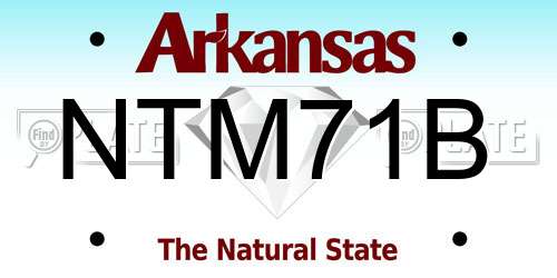 NTM71B Arkansas License Plate