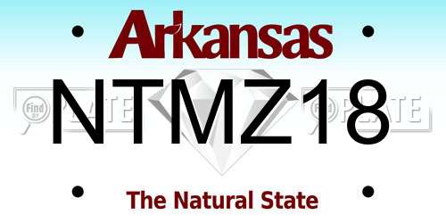 NTMZ18 Arkansas License Plate