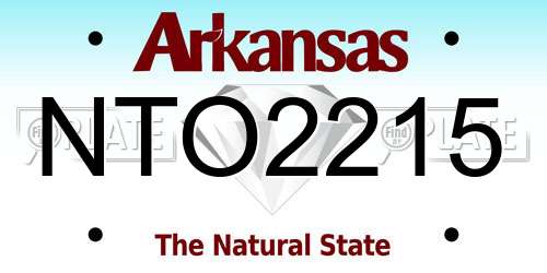 NTO2215 Arkansas License Plate