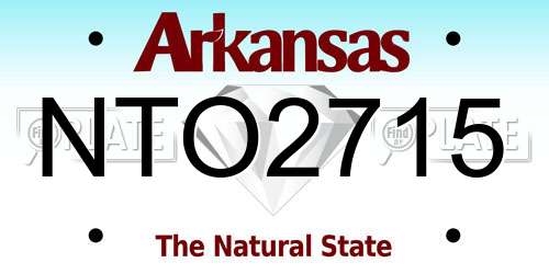 NTO2715 Arkansas License Plate