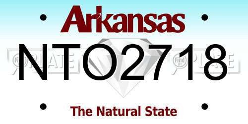 NTO2718 Arkansas License Plate