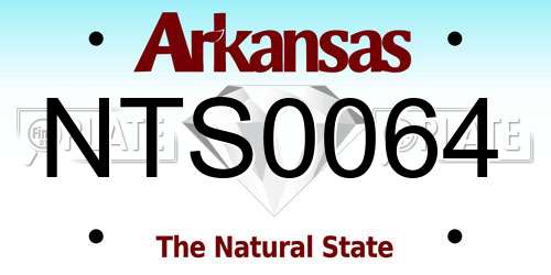 NTS0064 Arkansas License Plate