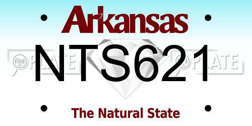 NTS621 Arkansas License Plate
