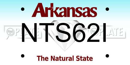 NTS62I Arkansas License Plate