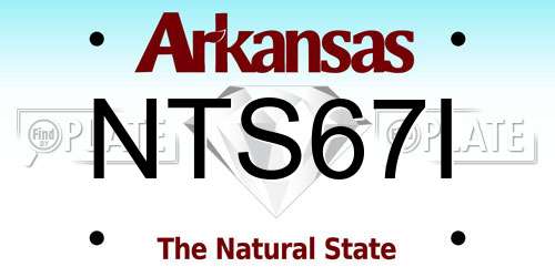 NTS67I Arkansas License Plate