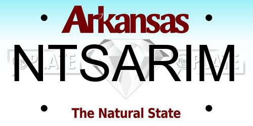 NTSARIM Arkansas License Plate