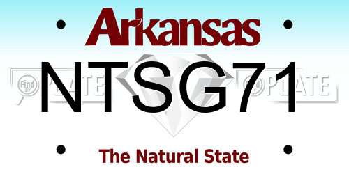 NTSG71 Arkansas License Plate
