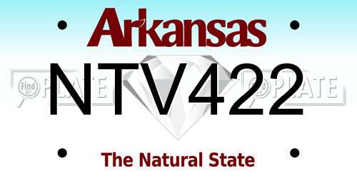 NTV422 Arkansas License Plate