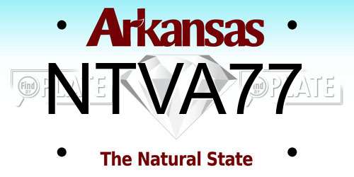 NTVA77 Arkansas License Plate