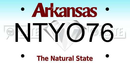 NTYO76 Arkansas License Plate