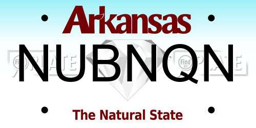 NUBNQN Arkansas License Plate