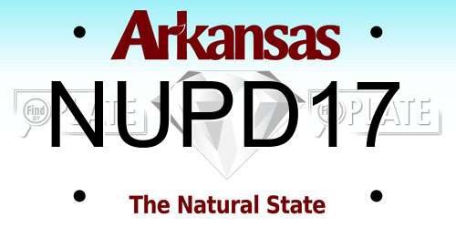 NUPD17 Arkansas License Plate