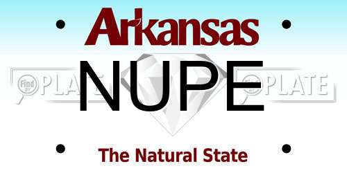 NUPE Arkansas License Plate